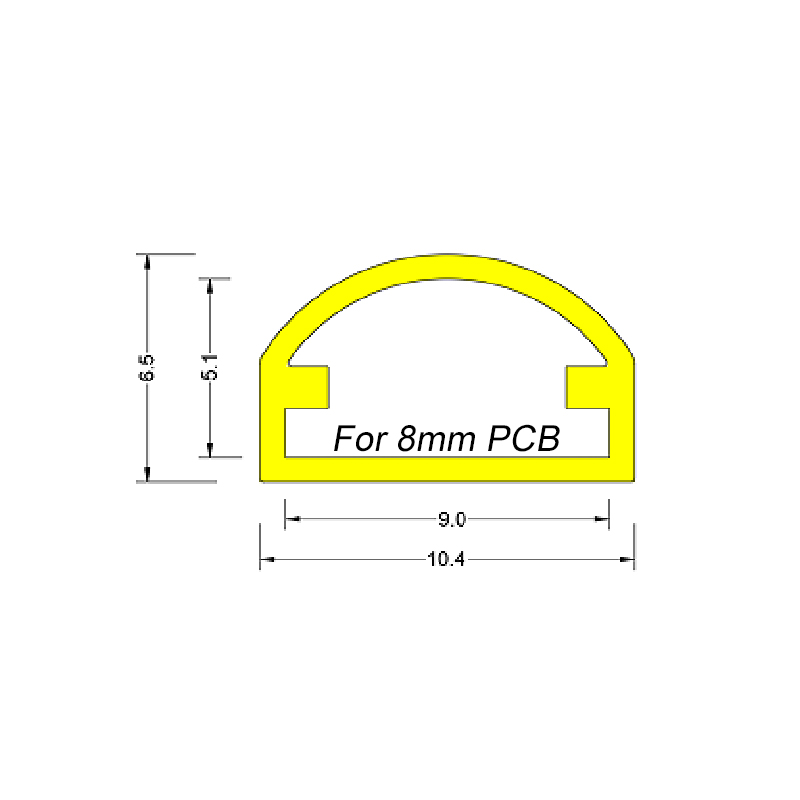 Domed Milky Flexible Silicone Sleeve For LED Strip Domed Milky Flexible Silicone Sleeve For LED Strip